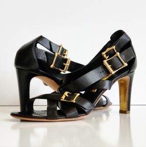 Rupert Sanderson black leather heels